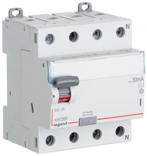 Legrand 411780 Выключатель дифференциальный (УЗО) DX3-ID 4п 40А 300мА тип A