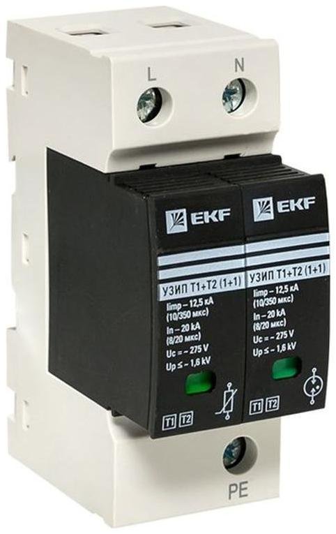 EKF OV12-11-505 Устройство защиты от импульсных перенапряжений Т1+Т2; Iimp-12,5kA; In-20kA; Uc-275В; 1+1 PROxima