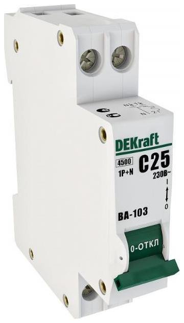DEKraft 12064DEK Выключатель автоматический однополюсный ВА-103 63А C 6кА