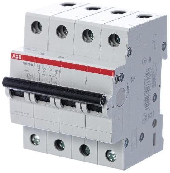 ABB 2CDS244001R0104 Выключатель автоматический четырехполюсный SH204L 10А C 4,5кА
