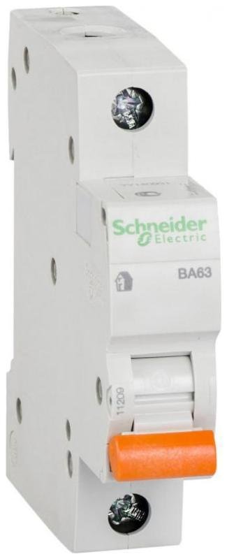 Schneider Electric 11209 Выключатель автоматический однополюсный ВА63 63А C 4,5кА