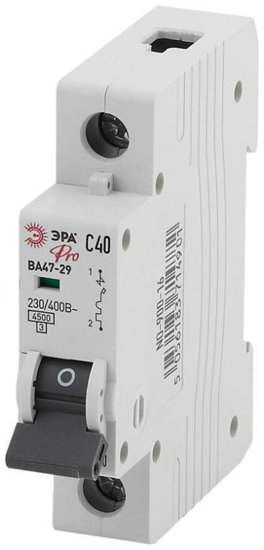 Эра Б0031751 Выключатель автоматический однополюсный Pro NO-900-16 ВА47-29 1P 40А кривая C