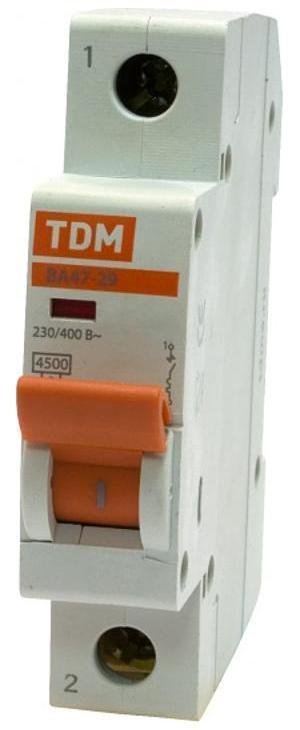 TDM electric SQ0206-0076 Выключатель автоматический однополюсный ВА47-29 25А C 4,5кА