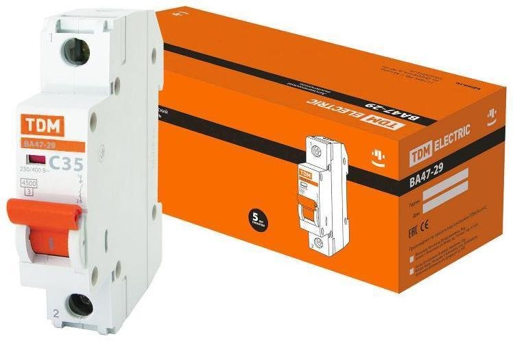 TDM electric SQ0206-0077 Выключатель автоматический однополюсный ВА47-29 32А C 4,5кА