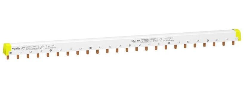 Schneider Electric A9XPH424 Шинка гребенчатая 4П (NL1L2L3…) 24 мод. 18мм 100А разрезаемая| A9XPH424