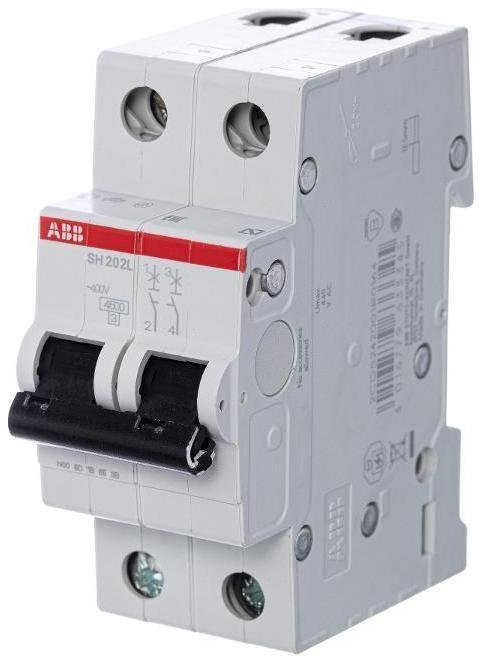 ABB 2CDS242001R0104 Выключатель автоматический двухполюсный SH202L 10А C 4,5кА