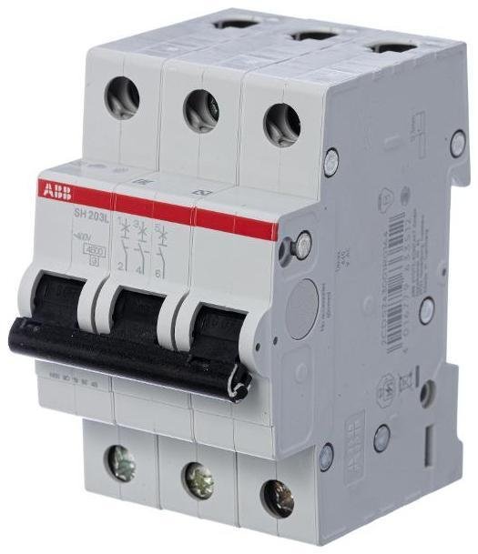 ABB 2CDS243001R0064 Выключатель автоматический трехполюсный SH203L 6А C 4,5кА