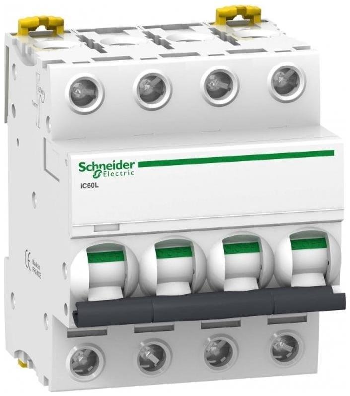 Schneider Electric A9F94463 Выключатель автоматический четырехполюсный iC60L 63А C 15кА