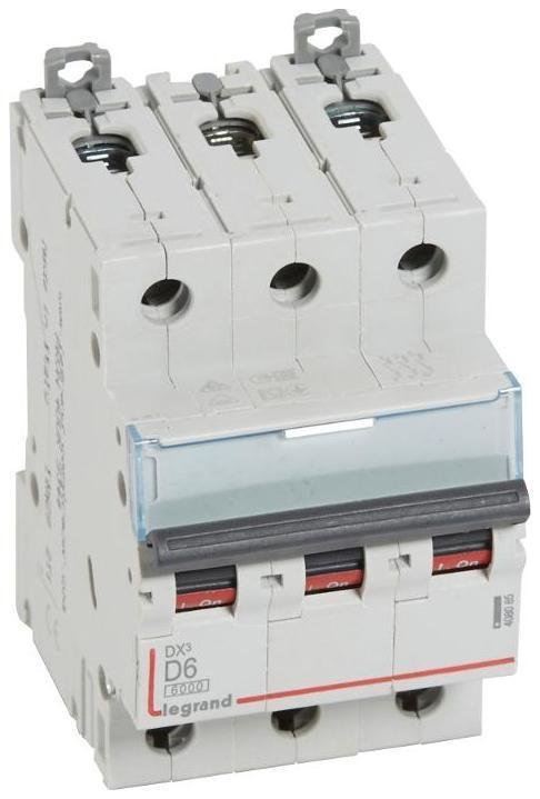 Legrand 408085 Выключатель автоматический трехполюсный DX3 6000 6А D 10кА