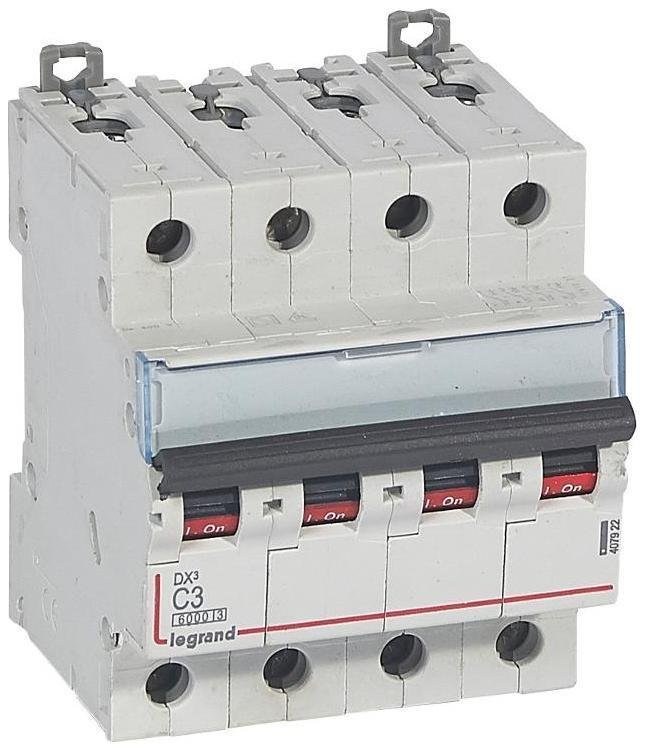 Legrand 407922 Выключатель автоматический четырехполюсный DX3 6000 3А C 10кА