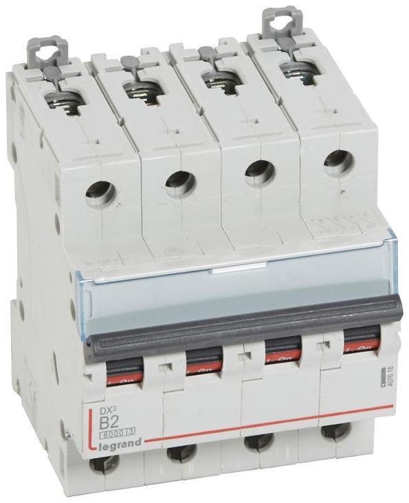 Legrand 407618 Выключатель автоматический четырехполюсный DX3 6000 2А B 10кА
