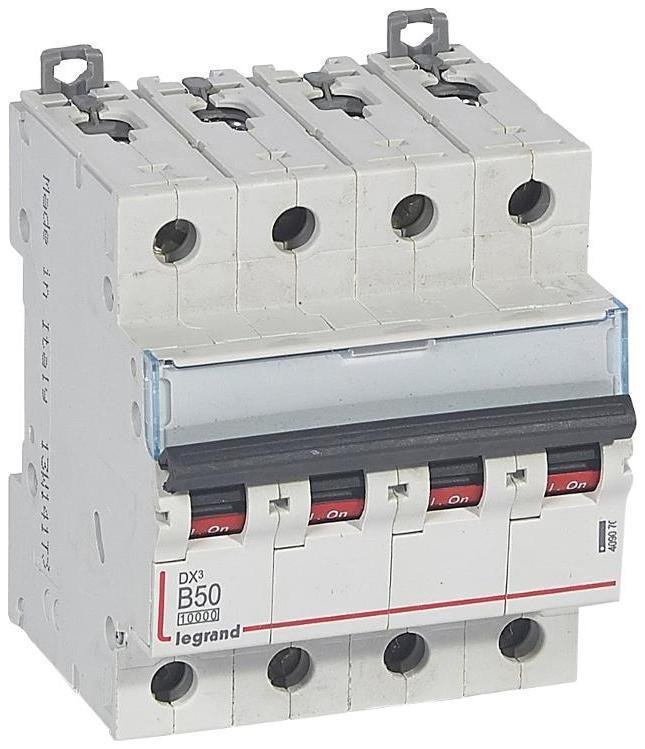 Legrand 409070 Выключатель автоматический четырехполюсный DX3 10000 50А B 16кА
