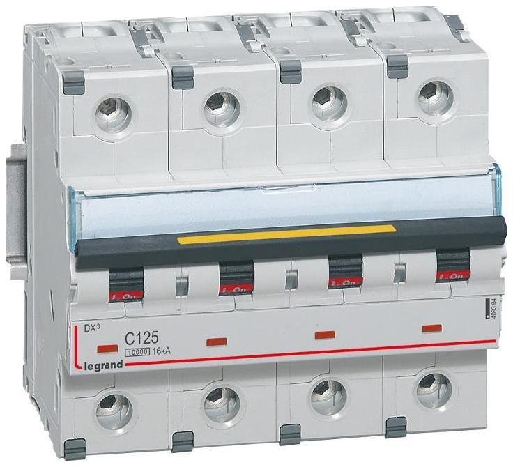 Legrand 409364 Выключатель автоматический четырехполюсный DX3 10000 125А C 16кА (6 мод)