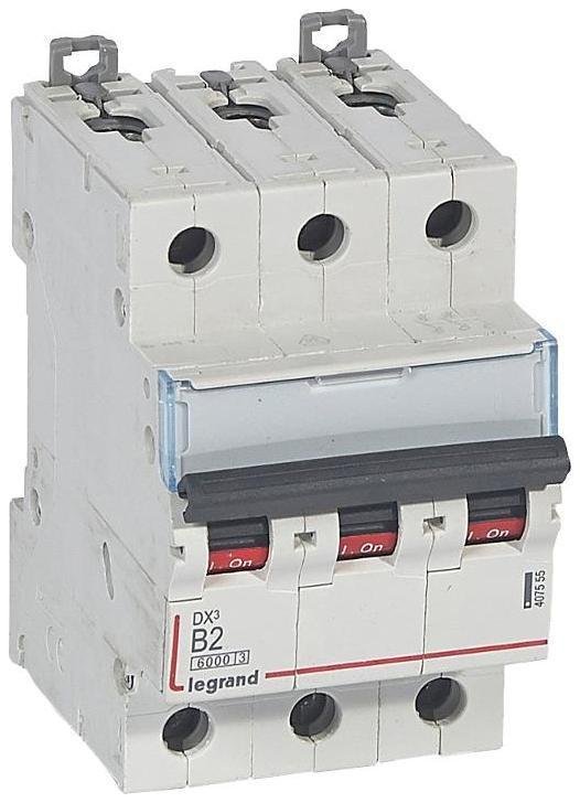 Legrand 407555 Выключатель автоматический трехполюсный DX3 6000 2А B 10кА