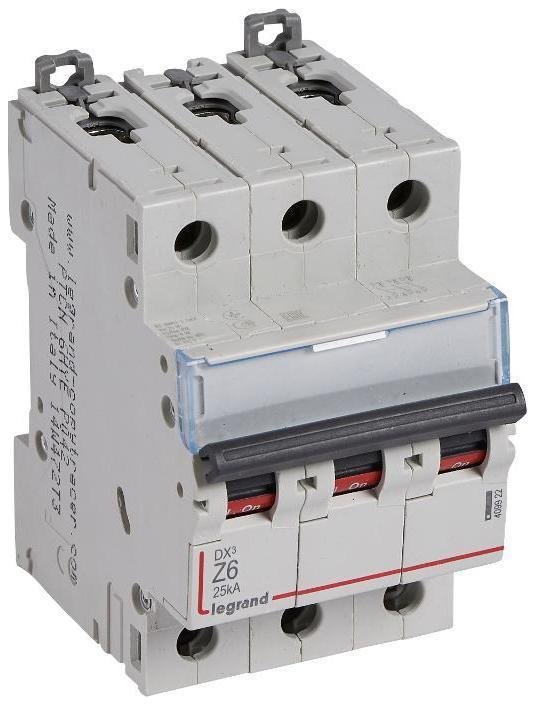 Legrand 409922 Выключатель автоматический трехполюсный DX3 6А Z 25кА