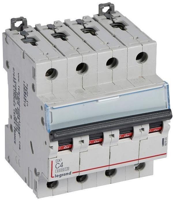 Legrand 407923 Выключатель автоматический четырехполюсный DX3 6000 4А C 10кА