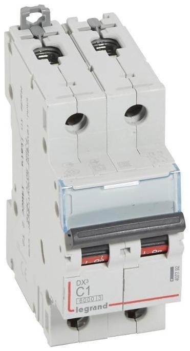 Legrand 407792 Выключатель автоматический двухполюсный DX3 6000 1А C 10кА
