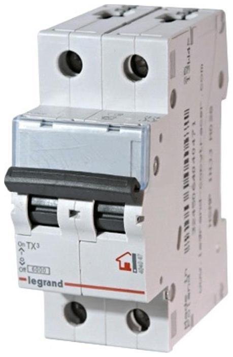 Legrand 403983 Выключатель автоматический двухполюсный TX3 6000 6А B 6кА