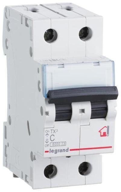 Legrand 403876 Выключатель автоматический двухполюсный TX3 6000 25А B 10кА