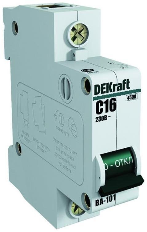 DEKraft 11105DEK Выключатель автоматический однополюсный ВА-101 32А D 4,5кА [в упаковке 12, цена за 1 шт]