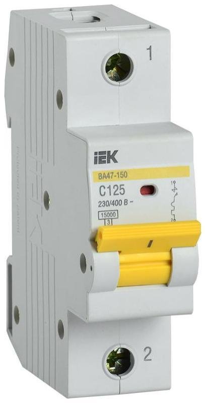IEK MVA50-1-125-C Выключатель автоматический однополюсный ВА47-150 125А C 15кА KARAT