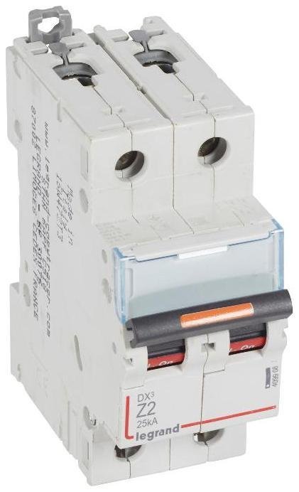 Legrand 409908 Выключатель автоматический двухполюсный DX3 2А Z 25кА