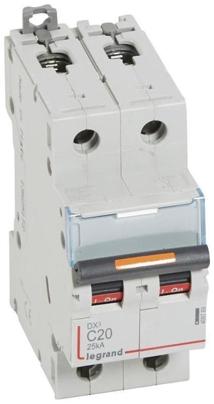 Legrand 409769 Выключатель автоматический двухполюсный DX3 20А C 25кА