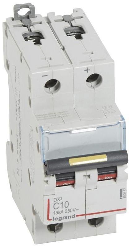 Legrand 409567 Выключатель автоматический двухполюсный DX3 DC 10000 10А C 16кА