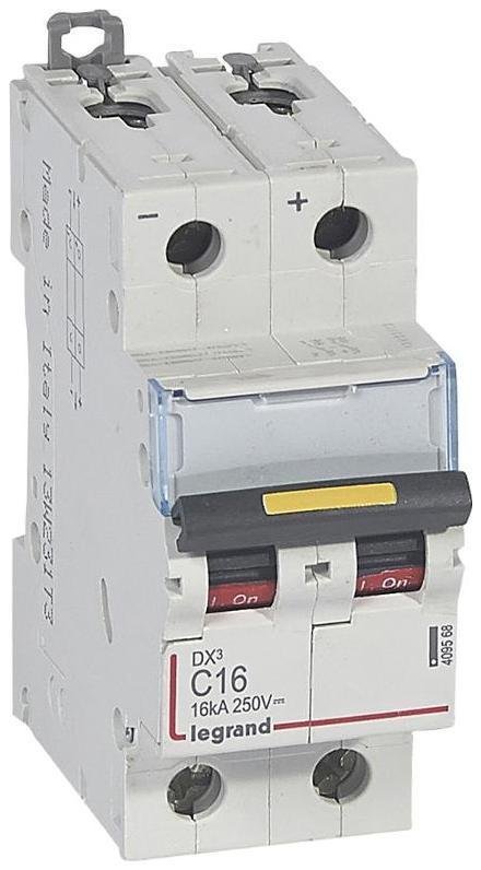 Legrand 409568 Выключатель автоматический двухполюсный DX3 DC 10000 16А C 16кА
