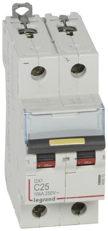 Legrand 409570 Выключатель автоматический двухполюсный DX3 DC 10000 25А C 16кА
