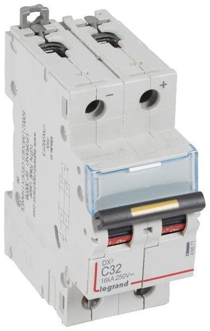 Legrand 409571 Выключатель автоматический двухполюсный DX3 DC 10000 32А C 16кА