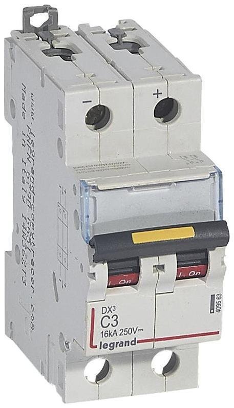 Legrand 409563 Выключатель автоматический двухполюсный DX3 DC 10000 3А C 16кА