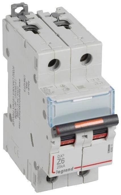 Legrand 409911 Выключатель автоматический двухполюсный DX3 6А Z 25кА