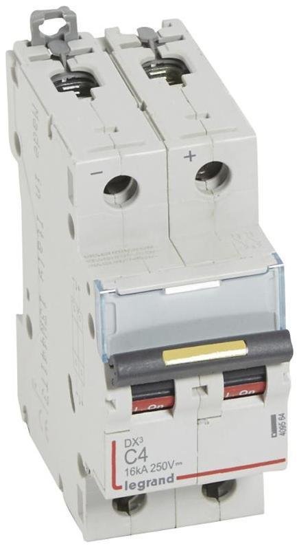 Legrand 409564 Выключатель автоматический двухполюсный DX3 DC 10000 4А C 16кА