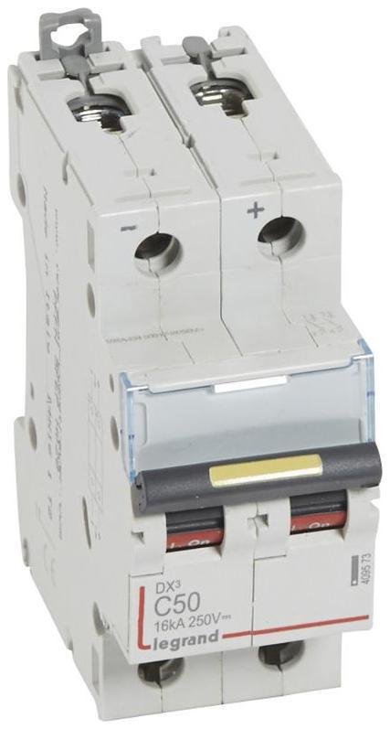 Legrand 409573 Выключатель автоматический двухполюсный DX3 DC 10000 50А C 16кА
