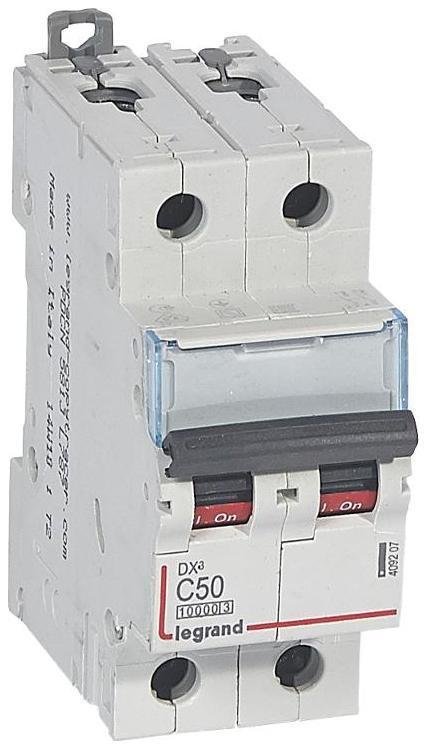 Legrand 409207 Выключатель автоматический двухполюсный DX3 10000 50А C 16кА