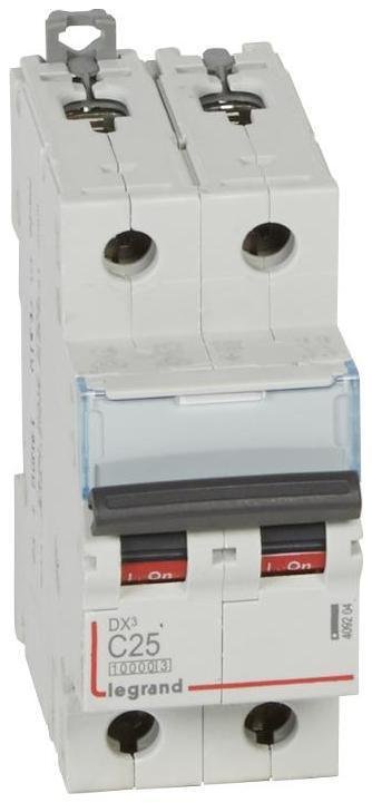 Legrand 409204 Выключатель автоматический двухполюсный DX3 10000 25А C 16кА