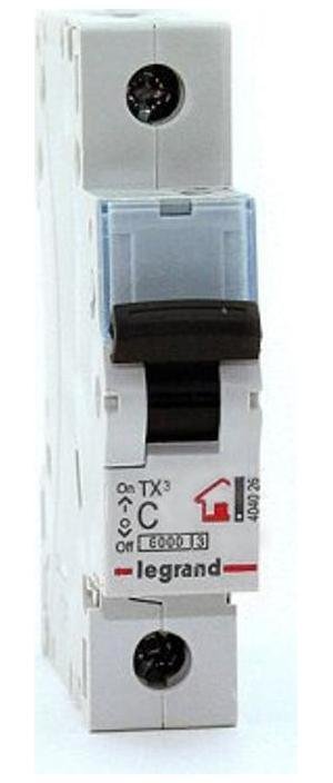 Legrand 404034 Выключатель автоматический однополюсный TX3 6000 63А C 6кА