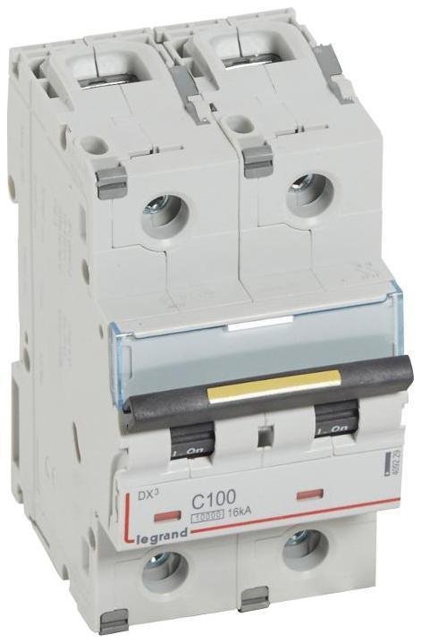 Legrand 409229 Выключатель автоматический двухполюсный DX3 10000 100А C 16кА (3 мод)