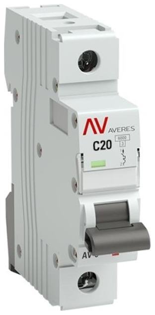 EKF mcb10-1-20C-av Выключатель автоматический однополюсный AV-10 20А C 10кА AVERES