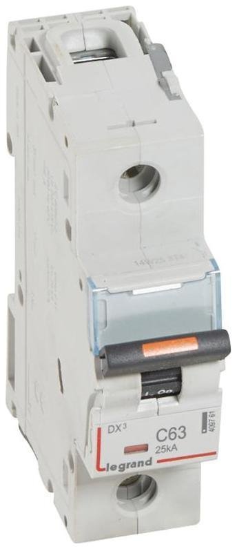 Legrand 409761 Выключатель автоматический однополюсный DX3 63А C 25кА (1,5 мод)