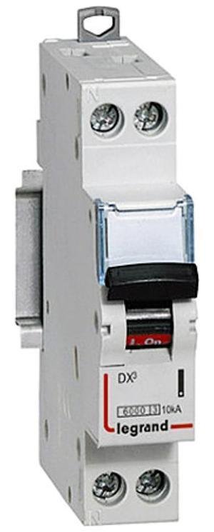 Legrand 407469 Выключатель автоматический двухполюсный (1 мод. 1п+N) DX3 6000 2А B 10кА