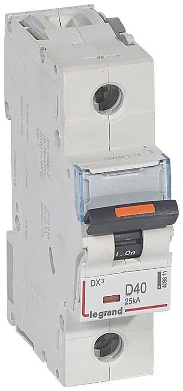 Legrand 409811 Выключатель автоматический однополюсный DX3 40А D 25кА (1,5 мод)