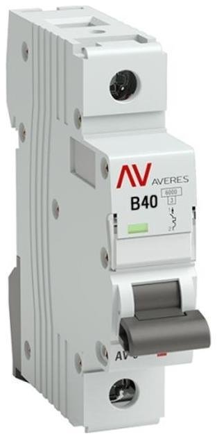 EKF mcb10-1-40B-av Выключатель автоматический однополюсный AV-10 40А B 10кА AVERES [в упаковке 120, цена за 1 шт]