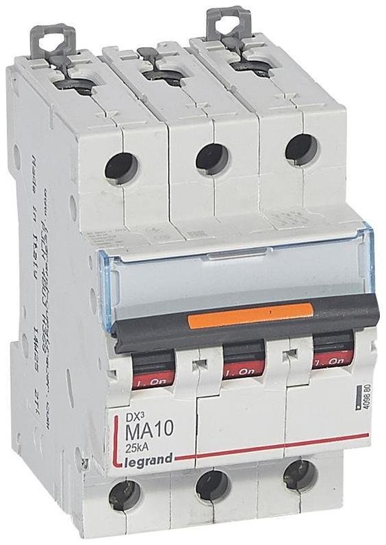 Legrand 409880 Выключатель автоматический трехполюсный DX3 10А MA 25кА