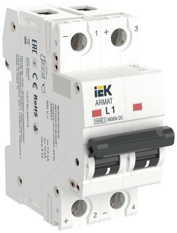 IEK AR-M06N-2-L001DC ARMAT Авт. выкл. M06N-DC 2P L 1А