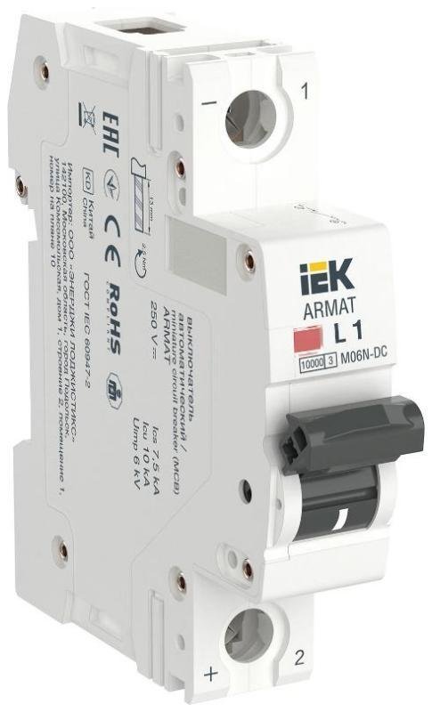IEK AR-M06N-1-L001DC ARMAT Авт. выкл. M06N-DC 1P L 1А