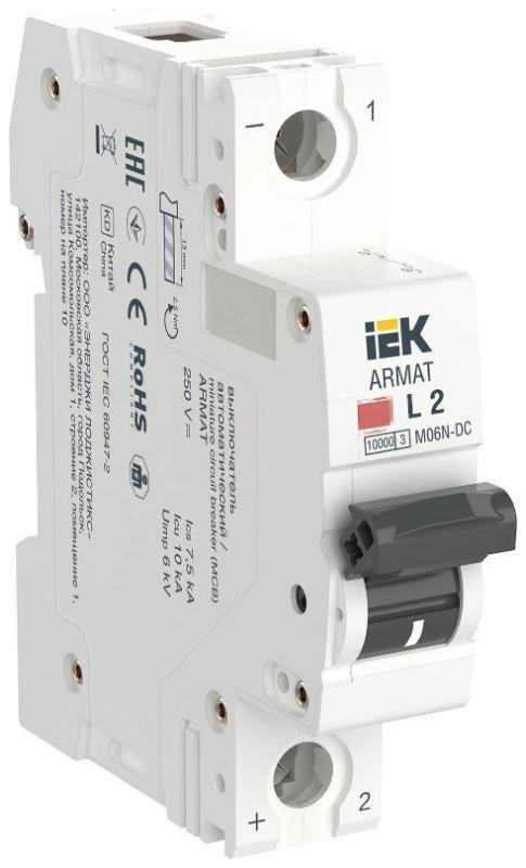 IEK AR-M06N-1-L002DC ARMAT Авт. выкл. M06N-DC 1P L 2А