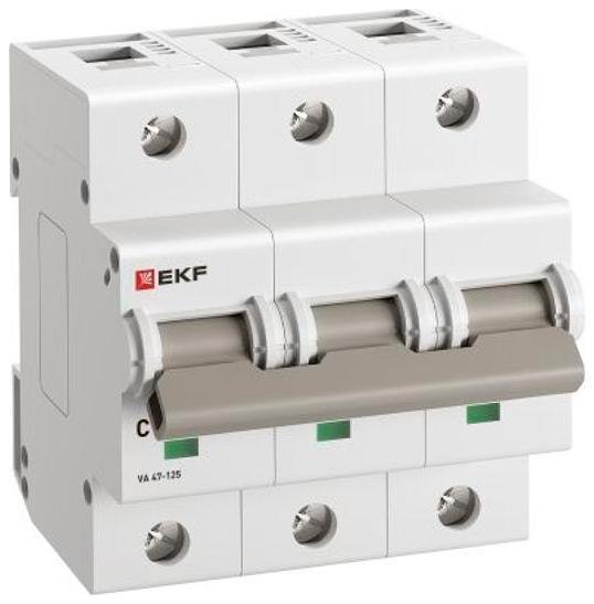 EKF mcb47125-3-16C Выключатель автоматический ВА 47-125 3P 16А (C) 15кА PROXIMA