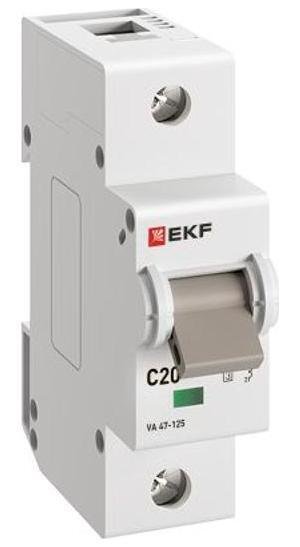 EKF mcb47125-1-20C Автоматический выключатель ВА 47-125 1P 20А (C) 15кА PROXIMA